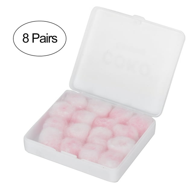 Tapones para los oídos ANGGREK Cera Natural Rosa 8 Pares Reducción de Ruido 27 dB