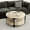 Wood#5, variant on Dining Tables 31.4-inch living room circular coffee table, modern natural wood grain handmade drum shaped coffee table, wooden Felief coffee table, sturdy base coffee table,Modern Dining Tables