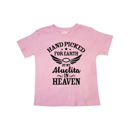 

Inktastic Handpicked for Earth By My Abuelita in Heaven Gift Toddler Boy or Toddler Girl T-Shirt