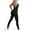 Black, variant on Elainilye Fashion Workout Outfits for Women Sexy Solid Color Hollow Out Adjustable Bandage Tight Casual Fitness Yoga Jumpsuit,Black