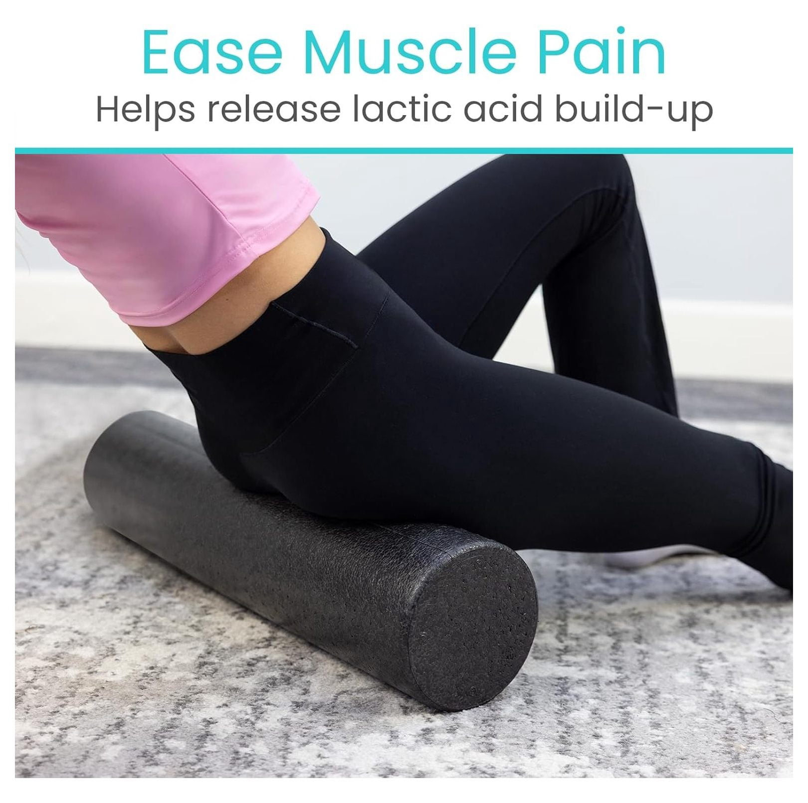 High Density Foam (18 inch) - Large Foam for Exercise, Physical Therapy, Yoga, Pilates, Stretching - Massager for Trigger Point, Deep Muscle Massage, Myofascial Release