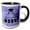 Black/White, variant on 3drose, Congratulation 2014 Grad in Banner Letters with Cap, Purple and Black, 11oz Mug