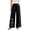 Black, variant on Gealkoca Womens Linen Pants Wide Leg Women's Embroidery Pants Pocket Elastic Waist Pants, Black_XL
