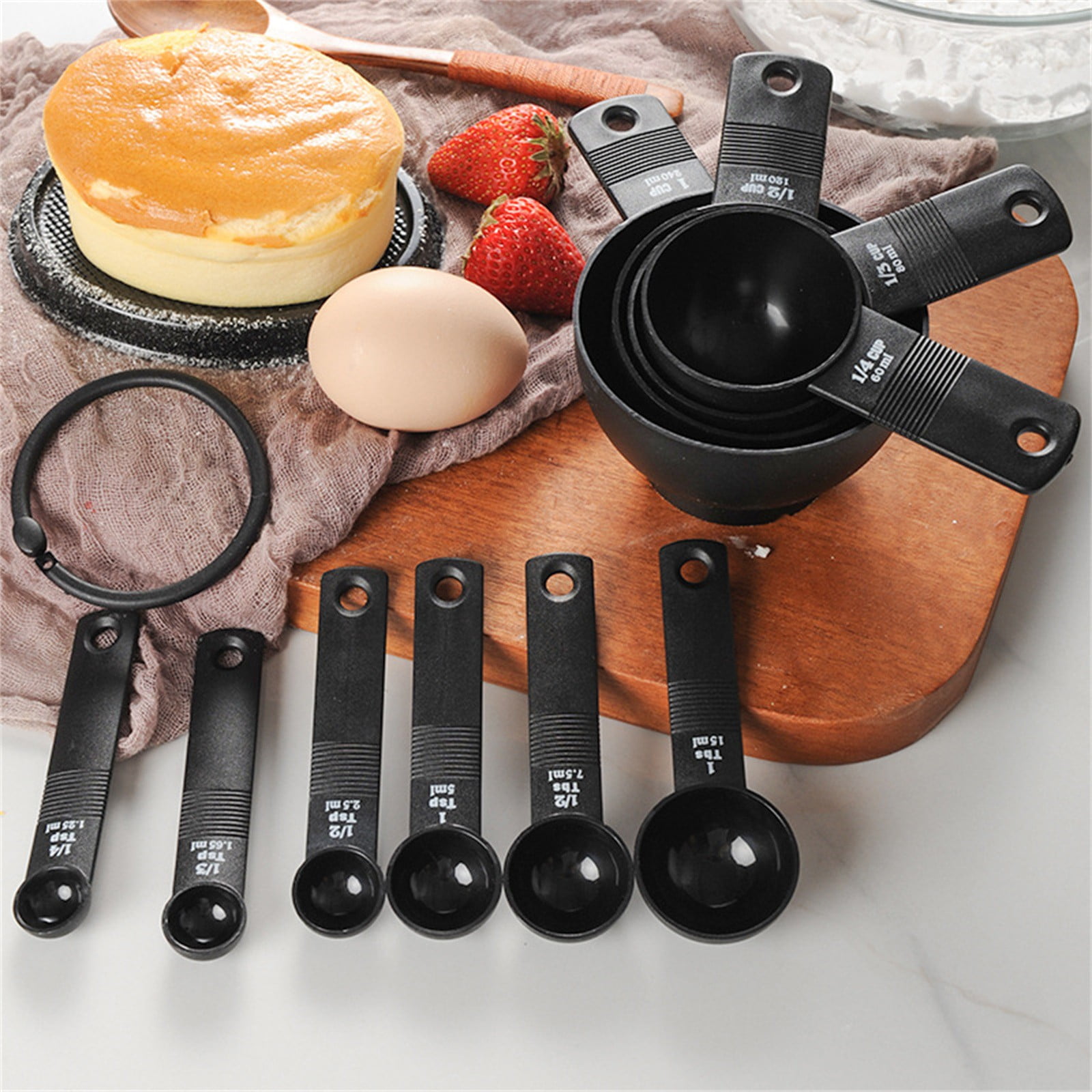 8PCS Measuring Cups Spoons Set For Baking Cake Pastry Cooking