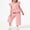 Pink, variant on Pink Girls 3 Piece Set, Blazer Outfit with Ruffle Sleeves for Kids to Kids 2-8 Years, Party Church Clothes & Wide Leg Pants,Size 4-5 T