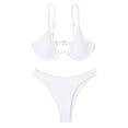 thumbnail image 1 of Gibobby Conjunto de Bikini Bikini Sexy 2023, traje de baño para mujer, juego de Bikini estilo Push Up, traje de baño brasileño con Tanga, ropa de playa(Blanco,M), 1 of 5
