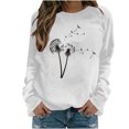 thumbnail image 2 of ICHUANYI Liquidación Moda Mujer Casual Manga Larga Cuello Redondo Impreso Señoras Sudadera Tops Blusa ICHUANYI WER202308251195, 2 of 4