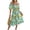 Green, variant on Summer Dresses for Women Hawaiian Casual Sundress Tropical Palm Tree Midi A-Line Elastic Waist Short Sleeve Scoop Neck Beach Size XL
