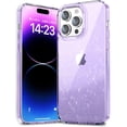 thumbnail image 6 of Compatible with iPhone 15 Pro Bling Case Colorful Gradient Glitter Shiny Sparkle Case for Women Girls Anti-Scratch Soft Silicone Shockproof Protective Not Yellowing Clear Phone Cover,Purple, 6 of 8