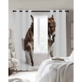 thumbnail image 4 of Funny Donkeys Blackout Curtains for Bedroom Living Room Darkening Curtains 54 Inch Long Cute Art Fun Lovely Animals on Toilets Short Curtain for Small Window Treatment Grommet Drapes 42"x54"x2, 4 of 9
