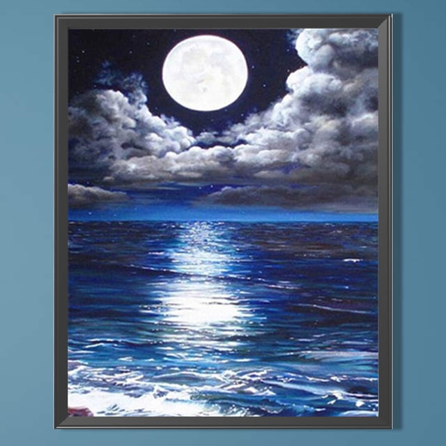 Cuadros Decorativos 5D bricolaje taladro cuadrado completo diamante pintura Seabeach Kit decoración del hogar arte artesanía Wdftyju embutido en tela