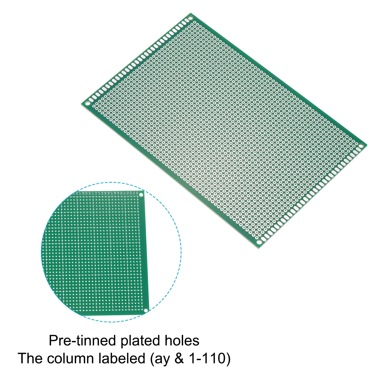 4" x 6" PCB Board Circuit, 12 Pcs Single Sided Prototype Solder Boards for Soldering and Electronic Project Circuit Boards Solderable Breadboard, Green