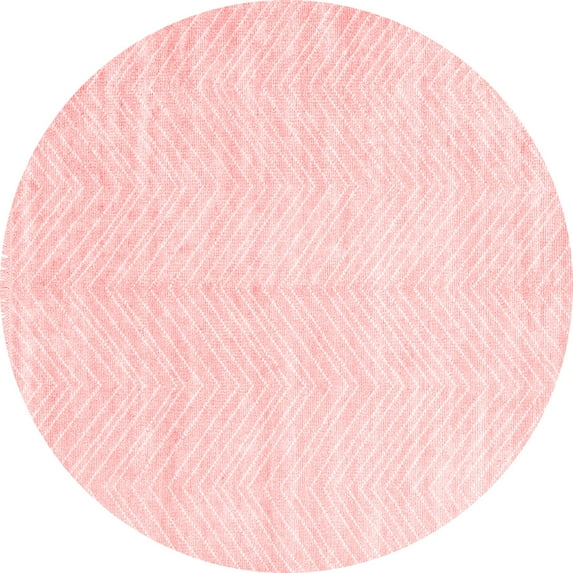 Ahgly Company Indoor Round Solid Red Modern Area Rugs, 6' Round