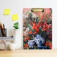 thumbnail image 2 of FORMRS Acrylic Clipboard with Low Profile Clip Standard A4 Letter Size, 12.5" x 9", Red Vibrant Flowers, 2 of 8