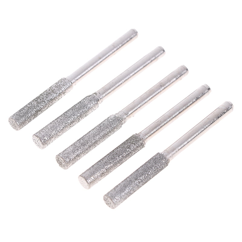 5PC Diamond Coated Cylindrical Burr Chainsaw Sharpener Carving Grinding ToolXEX