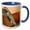 Blue/White, variant on 3drose, Clarks Spiny Lizard, Sw Arizona - Us03 Jmc0002 - Joe and Mary Ann Mcdonald, 11oz Two-tone Yellow Mug