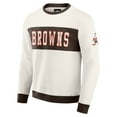 thumbnail image 2 of Men's Darius Rucker Collection by Fanatics  Cream Cleveland Browns Colorblock Pullover Sweatshirt, 2 of 6