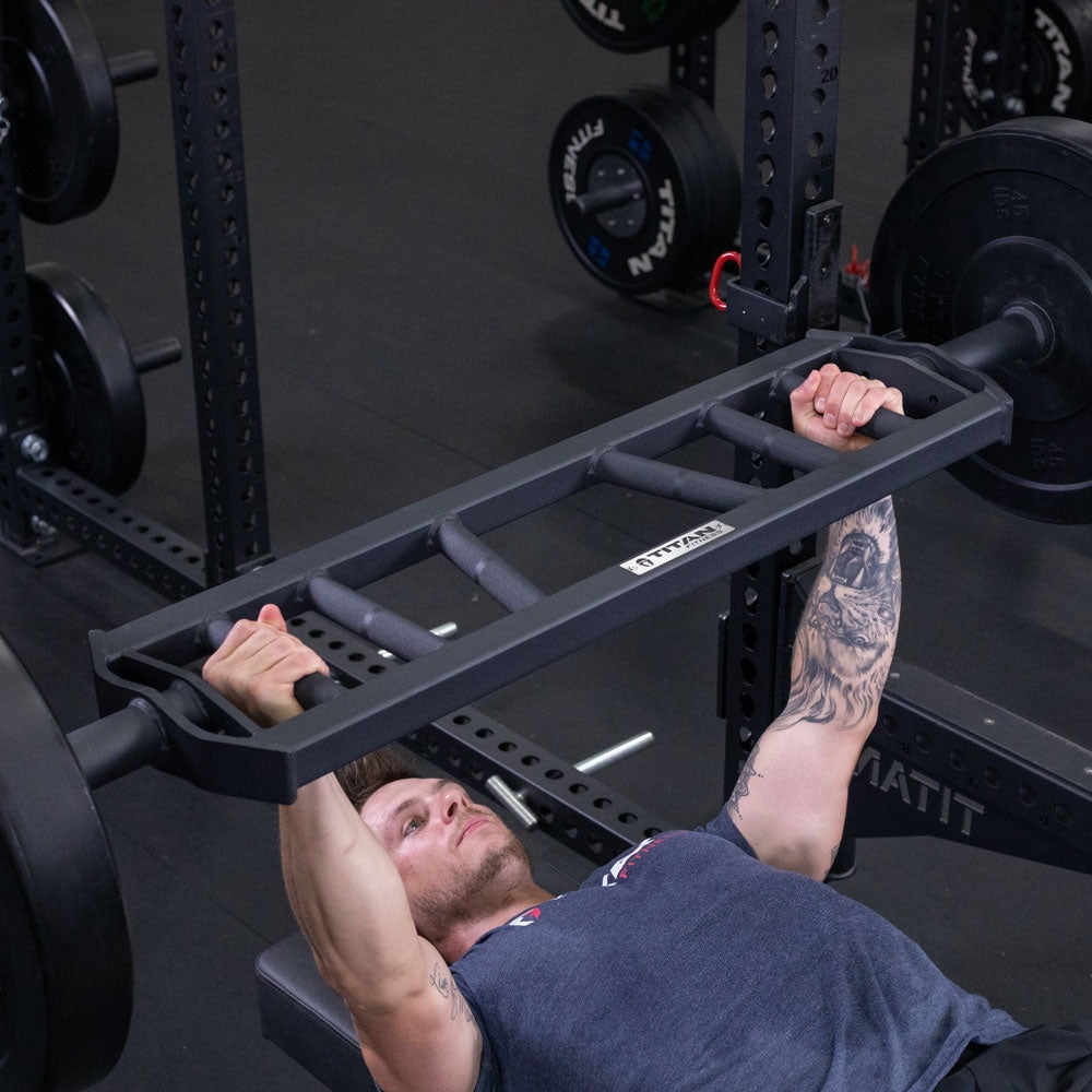 Titan Fitness Hybrid Multi-Grip Olympic Barbell V3, Rated 1,900 LB, Rackable Swiss/Football Bar