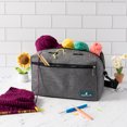 thumbnail image 7 of PAVILIA Knitting Bag for Crocheting, Small Crochet Bag Organizer, Yarn Storage Holder for Knitter, Knitting Project Bag for Yarns Crochet Accessories, Gifts For Crocheter Knitter, Charcoal Grey, 7 of 7
