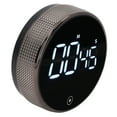 thumbnail image 4 of Kitchen Timer Rotating Silent Magnetic Suction Kids Study Timer LED Countdown Timer Black, 4 of 5