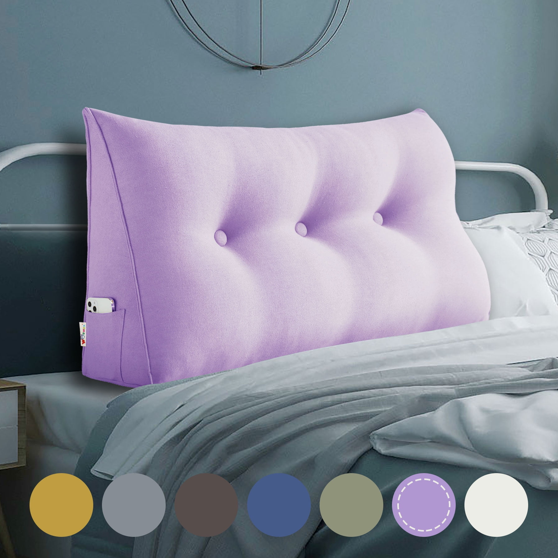 WOWMAX Sofa Daybed Large Filled Triangular Wedge Cushion Bed Backrest