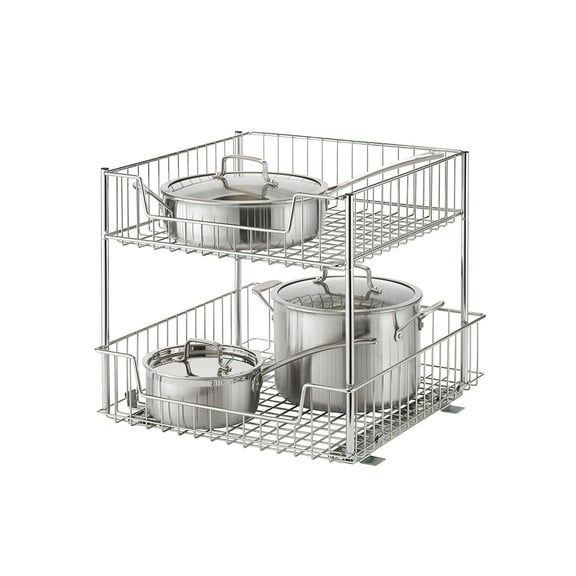 TRINITY EcoStorage® | 2-Tier Large Sliding Drawer | Chrome