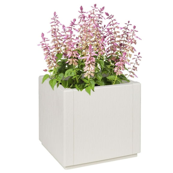 vidaXL Garden Planter White 36x36x35 cm PP