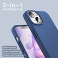 thumbnail image 3 of JETech [3 in 1] Silicone Case for iPhone 14 6.1-Inch, with 2-Pack Screen Protector and 2-Pack Camera Lens Protector, Full Coverage Tempered Glass Film, Shockproof Phone Cover (Cobalt Blue), 3 of 7