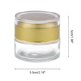 thumbnail image 4 of Unique Bargains 1 Pc Cylindrical Glass Dispensing Bottle for Bathroom 1.05oz Sand Gold Tone, 4 of 6