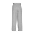 thumbnail image 5 of CFLVAEK Wide Leg Sweatpants Women Loose Fit Straight Sweatpant Solid Color Baggy Lounge Sweat Pants Casual High Waisted Pleated Trousers with Pockets Gray XL, 5 of 6