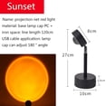 thumbnail image 4 of Luz LED de proyección de puesta de sol con rotación de 90°, lámpara de noche moderna para sala de estar, dormitorio, carga USB, fondo moderno de arcoíris, decoración de pared, regalo (rojo, 4 of 8