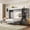 Gray+Wood+Queen, variant on HMYG Queen Foldable Wall Bed with Height-Adjustable Storage, Shelf and Drawer, Walnut