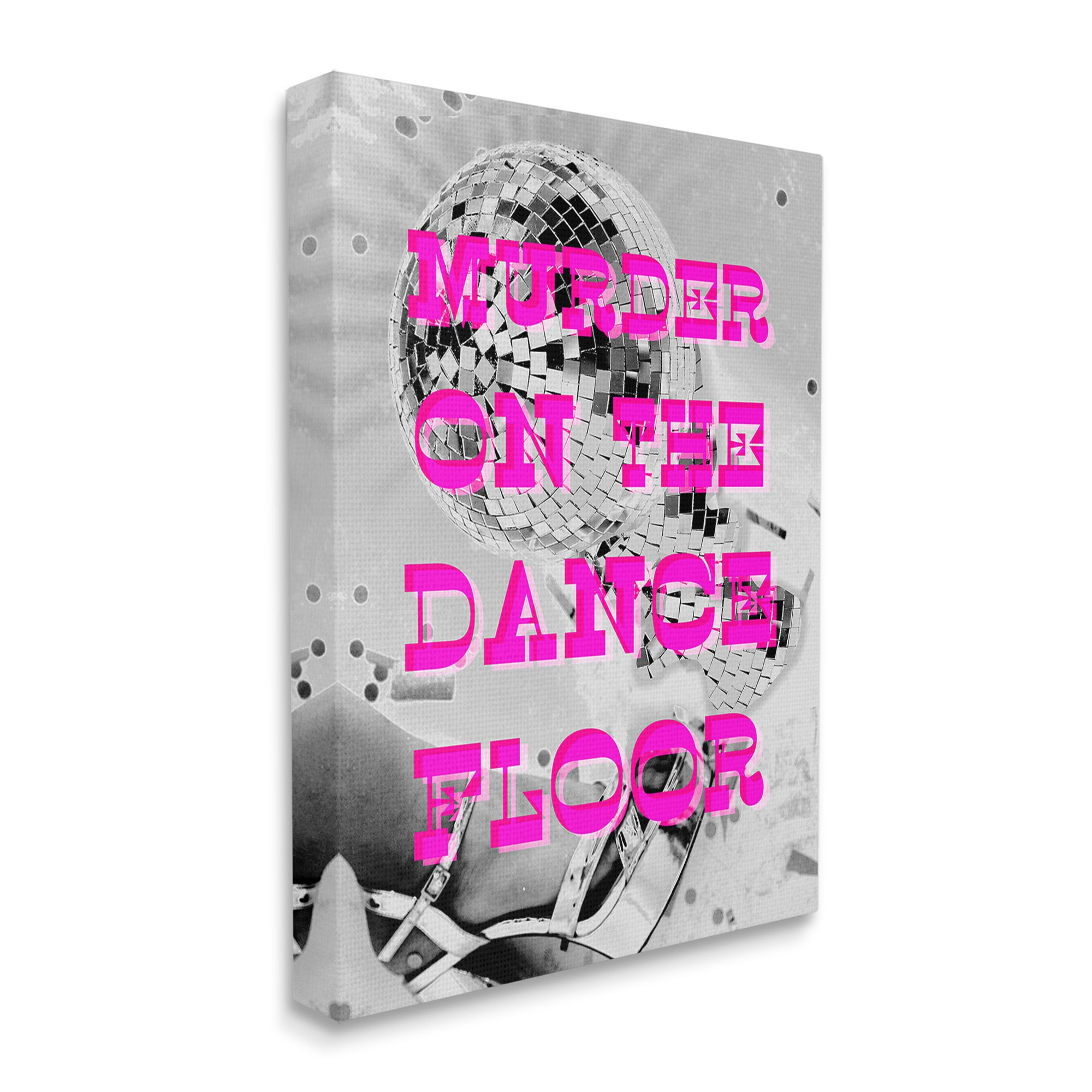Stupell Industries Dance Floor Phrase Novelty Painting Gallery Wrapped Canvas Art Print Wall Art, 30 x 40