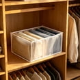 thumbnail image 5 of Wardrobe Clothes Organizer, Drawer Organizer for Clothing, Closet Organizers and Storage, Drawer Dividers for Clothes, Mesh Separation Box for Thin Jeans, Trousers, T-shirts, Skirts, Large, 6 Grids, 5 of 6