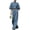 Sky Blue, variant on Cozy Loungewear Sets for Women Womens 2 Piece Dressy Casual Linen Set, Puff Sleeve Mock Neck Cropped Tops Pleated Wide Leg Pants, Elegant Vacation Wear Fashion Outfits Coffee L
