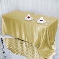 thumbnail image 2 of Efavormart Rectangle Satin Tablecloth, 90"x132" Smooth Oblong Washable Table Cloth, Decorative Silky Fabric Table Cover for Wedding, Party, Banquet- Champagne, 2 of 11
