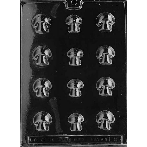 Grandmama's Goodies F009 Mushroom Chocolate Candy Soap Mold with Exclusive Molding Instructions