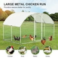 Large Metal Chicken Coops for 20 Chickens Runs for Yard with Waterproof Cover Walkin Chicken