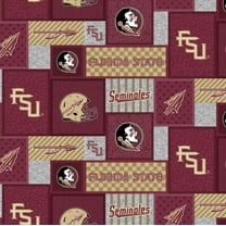 Fleece Florida State University Seminoles College Fleece Fabric Print by the yard (fsu1177)