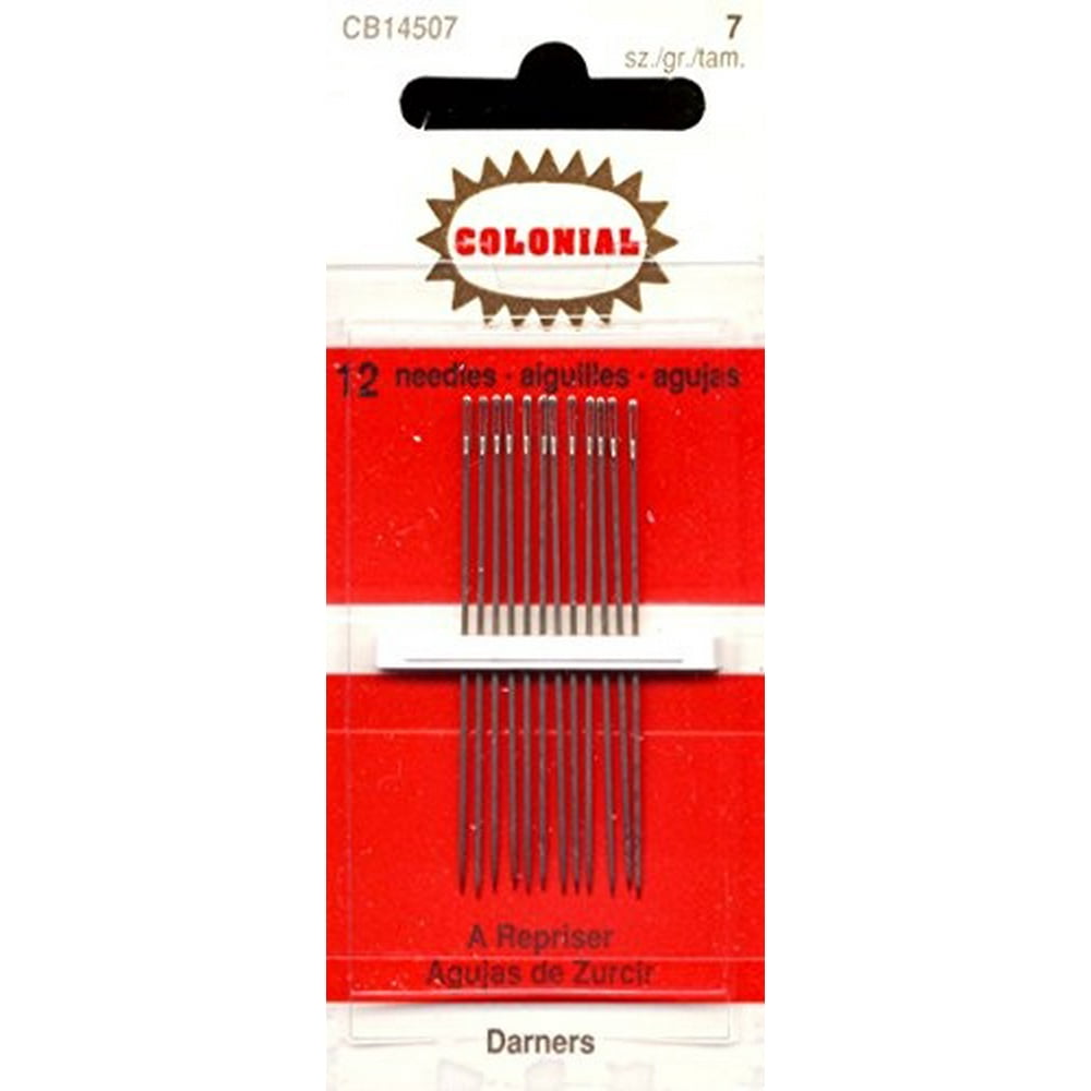 colonial needle 12 count john james cotton darners needles, size 7