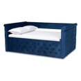 thumbnail image 1 of Bowery Hill Velvet Polyester Fabric Queen Size Daybed in Navy Blue, 1 of 8