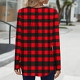 thumbnail image 2 of ZUKMRJPC Womens Long Sleeve Tunic Tops Button Down Vintage Plaid Casual Pullover Shirts Fall Lightweight Trendy Work Tops, 2 of 7