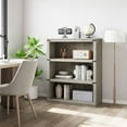 thumbnail image 2 of 3 Tier Bookcase, 40" Low Bookcase with Storage Open Display Bookshelves, Wooden Book Shelves Home Decor Furniture for Home Office, Grey(40.0" H x 31.5" W x 12.2 D), 2 of 7