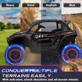 thumbnail image 6 of 4WD 24V Ride on Toys for Kids w/Parent Remote Control, 2 Seater 7AH Kids Battery Powered Vehicles, Bluetooth Spring Suspension, Storage for Gift, Black, 6 of 10