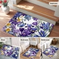 thumbnail image 6 of Purple Blue Flower Front Door Rugs 2x3 ft Watercolor Purple Blue Floral Butterfly Small Rug for Entryway Non Slip Washable Bathroom Door Mat Absorbent Floor Mat for Indoor Entrance, 6 of 9