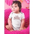 thumbnail image 2 of Hello Grandparents, Quote Bodysuit Infant -Smartprints Designs,  6 Months, 2 of 4