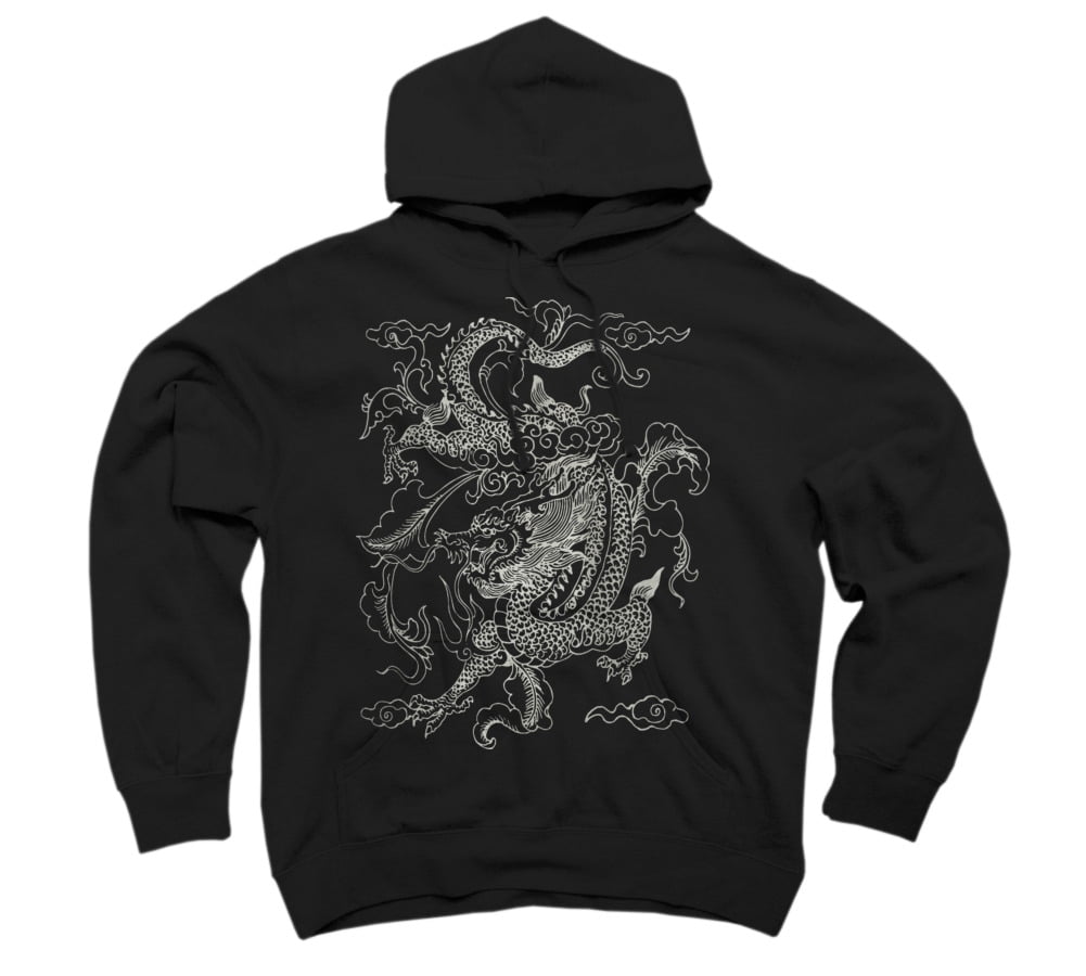 Vintage Chinese Dragon Batik Black 
