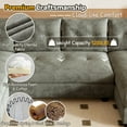 thumbnail image 3 of CARZZI 104.7" Sectional Sleeper Sofa with Pull Out Bed, Comfy Chenille U Shaped Convertible Sleeper Couch, Oversized Modern Modular Deep Seat Cloud Couches with USB Ports for Living Room, Grey, 3 of 10