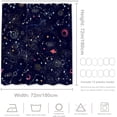 thumbnail image 4 of Dark Blue Cute Universe Decor Shower Curtain, Cartoon Dark Blue Galaxy Bathroom Decor Polyester Fiber Plastic Rings Quick-Drying Waterproof for Bathtubs/Bathroom, 72x72 inches, 4 of 6