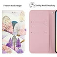 thumbnail image 6 of Compatible for iPhone 16 Pro Wallet Case, Painting Pattern Premium PU Leather [Credit Card Holder] [Wrist Strap] Flip Stand Feature Purse Case Full Protective Pattern Phone Cover, Landscaping, 6 of 17
